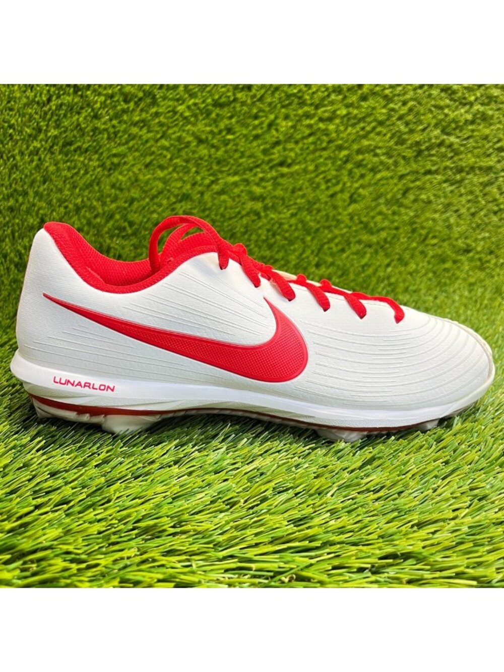 Nike Lunar Hyperdiamond 3 Pro Womens Size 8.5 White‎ Red Running Softball Cleats